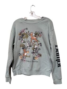 Disney Bambi Forest Friends Crewneck Sweatshirt Medium Cozy Cottagecore